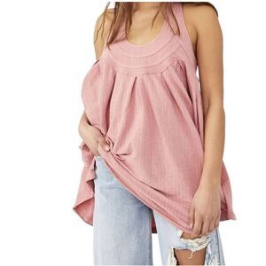 Free People Top Size Small New You Tank Boho Oversized Sleeveless